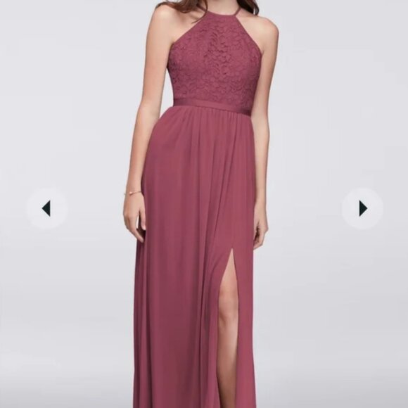 Open Back Lace and Mesh Bridesmaid Dress - Iris - Picture 3 of 5